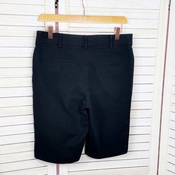 Counterparts Petite Flat Front Stretch Bermuda Walking Shorts Black 4P - Picture 2 of 12